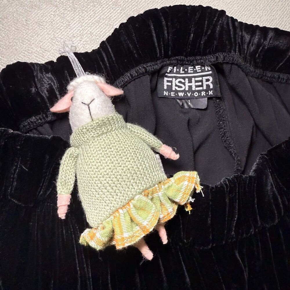 Eileen Fisher Black Velvet Trousers